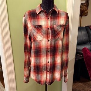 Men's Urban Pipeline Long Sleeve Plaid Flannel Shirt Size Small